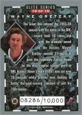 1993-94 Donruss Elite Series Inserts #10 - Wayne Gretzky (back)